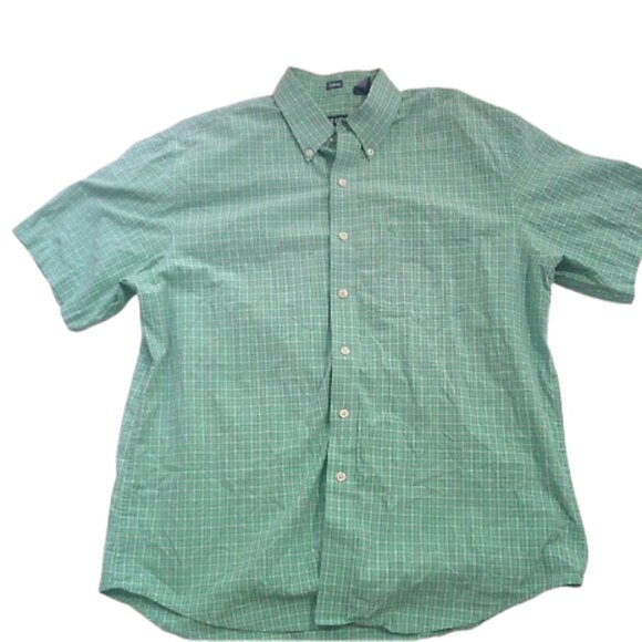Izod Saltwater Mens Camp Shirt, Checkered Print, Size Lge - Picture 3 of 4